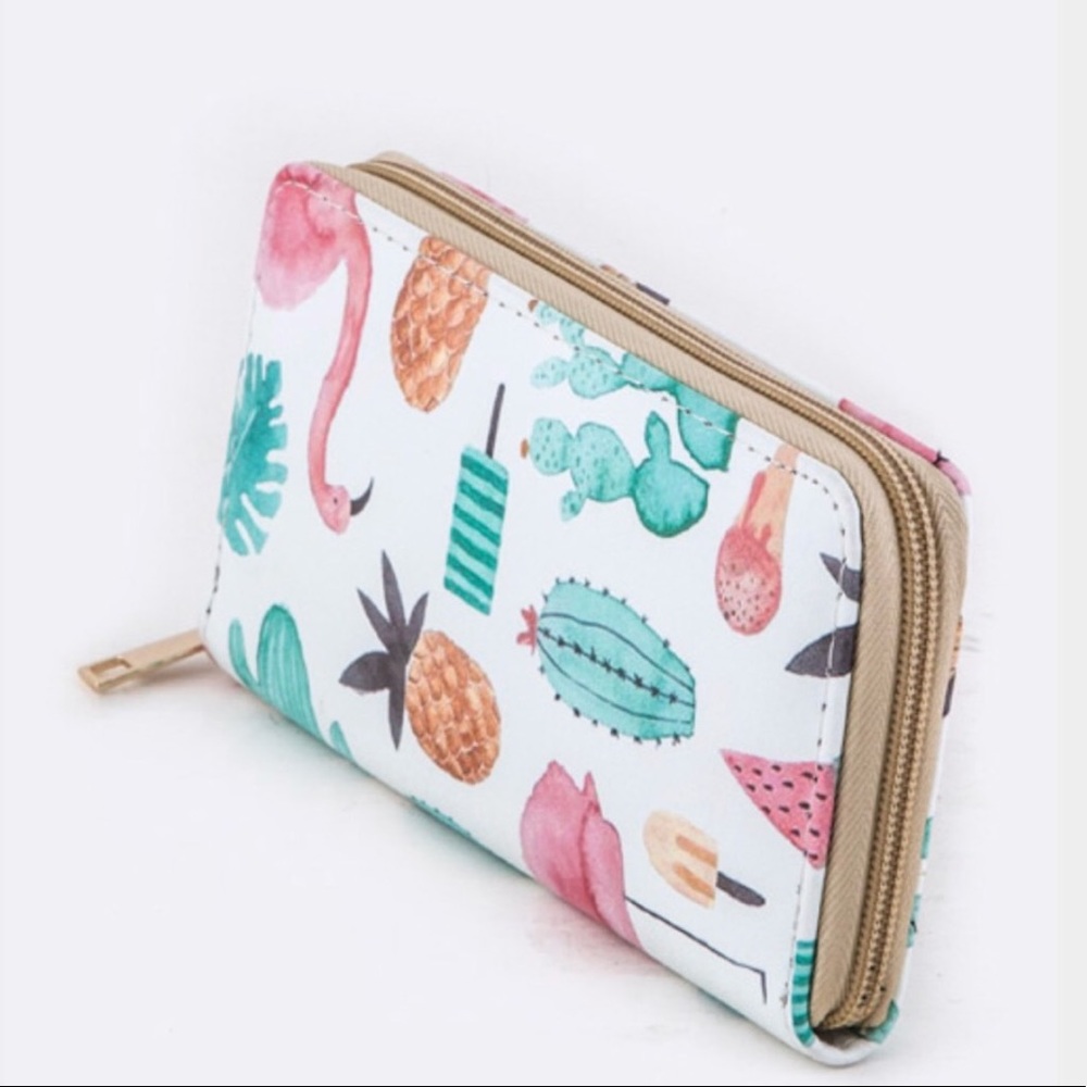 Vegan tropical print wallet!